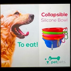COLLAPSIBLE BOWL FOR PETS FOR FEEDING ON THE GO
